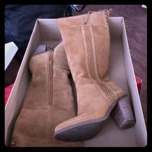 Jessica Simpson Honey Brown Tall Suede Boot